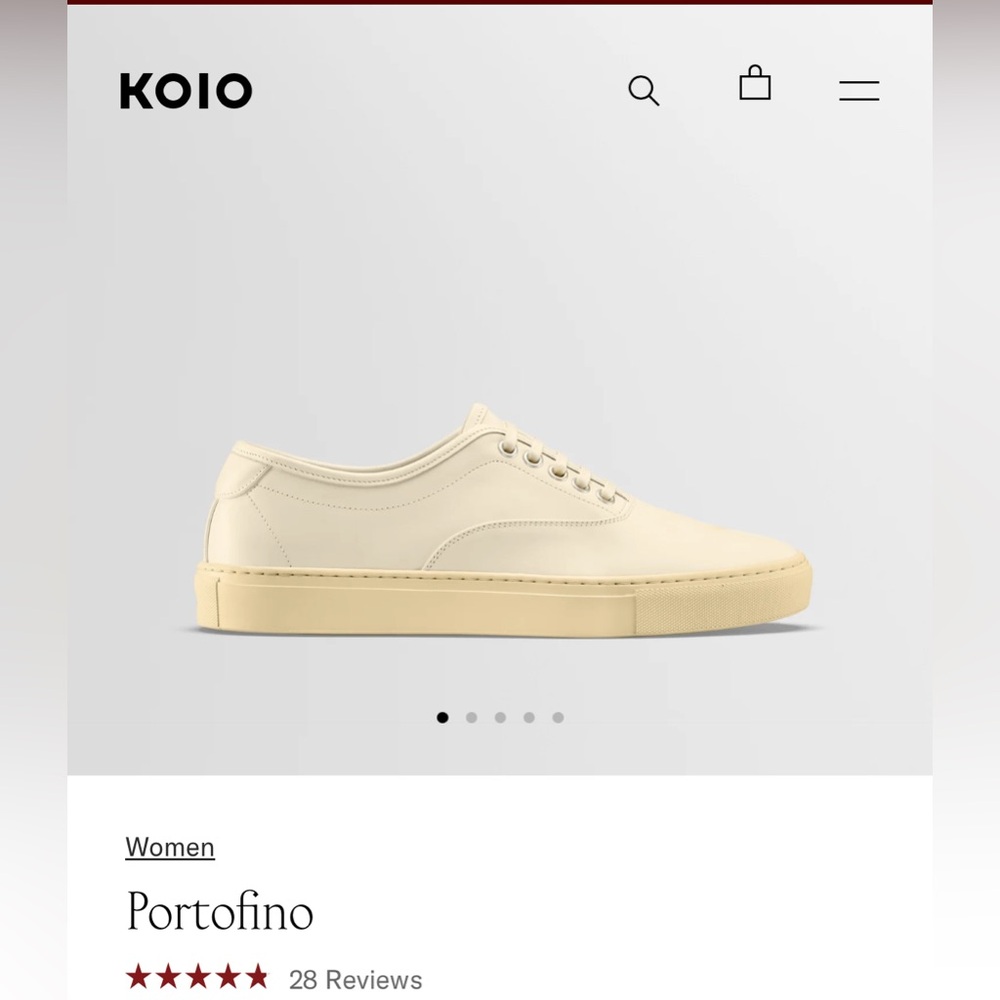 Koio Designer Leather Portofino Sneakers